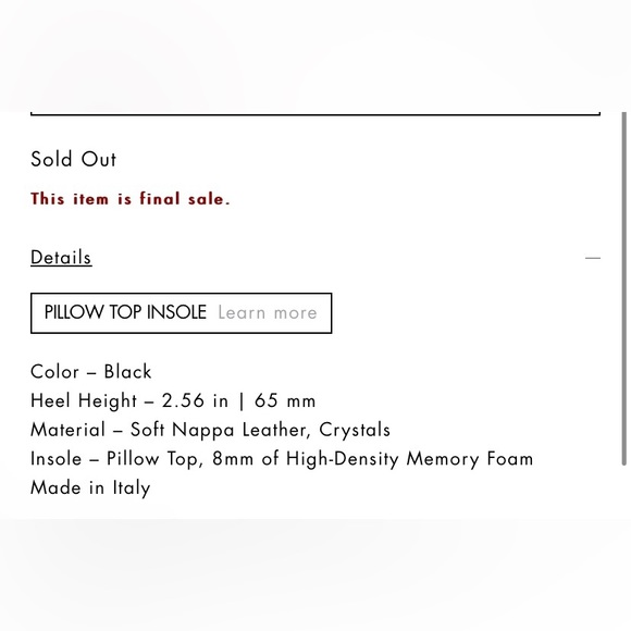 NIB, includes dust bag. Tamara Mellon, pillow top, genuine leather size 37. - Picture 7 of 9